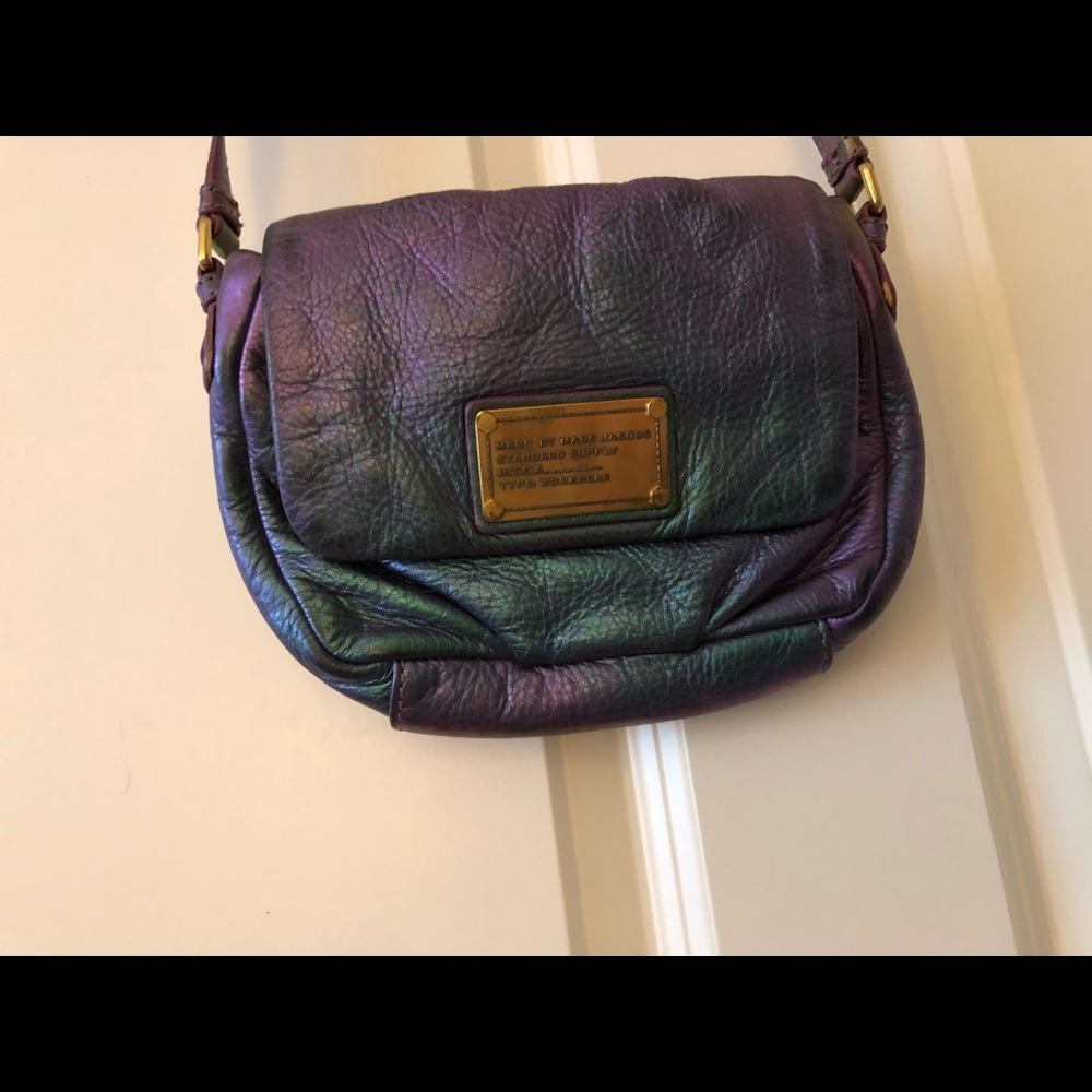 Marc Jacobs iridescent leather crossbody bag